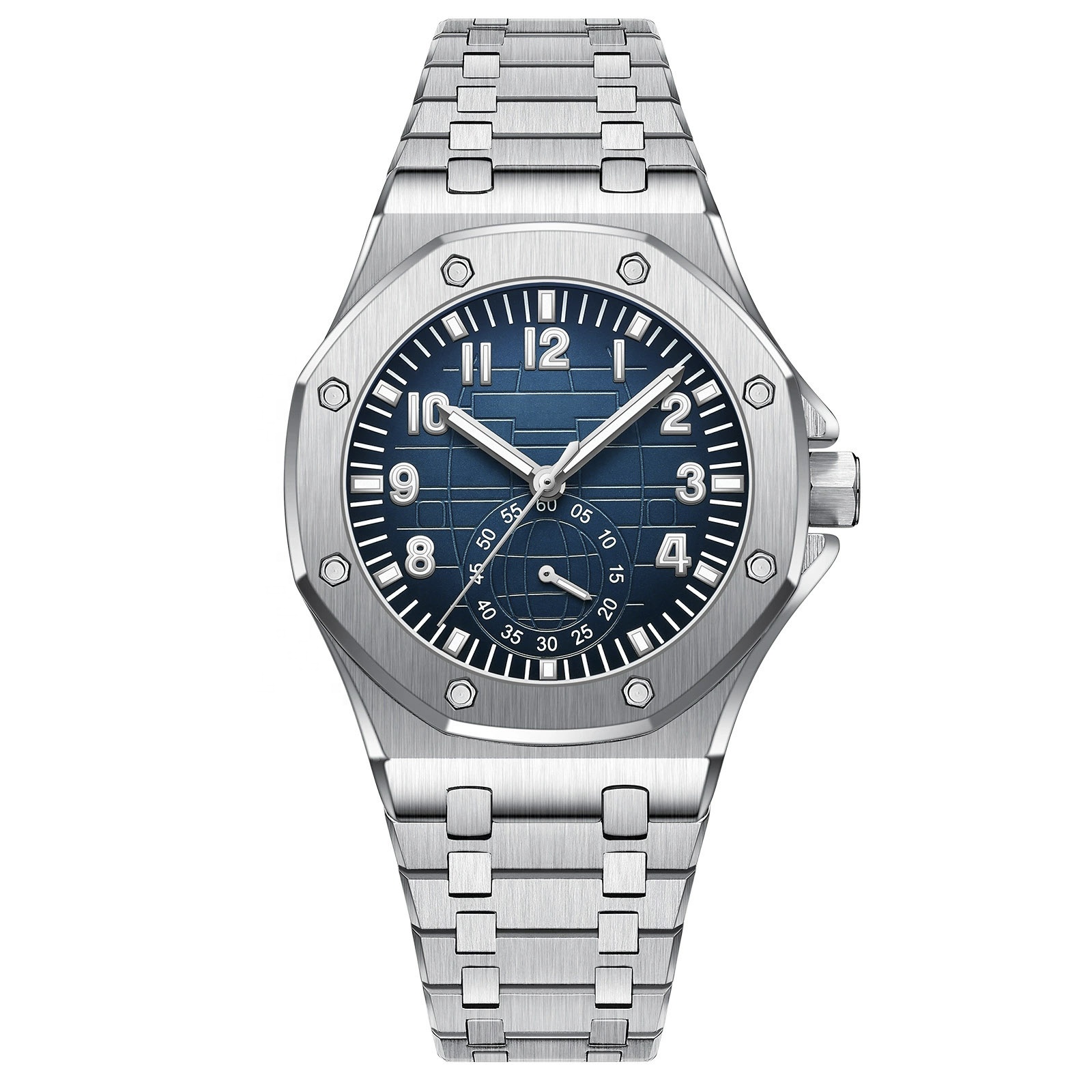 Men's Fully Automatic Mechanical Sport Watch, 42mm, Stainless Steel Band, Luminous, 2 Colors