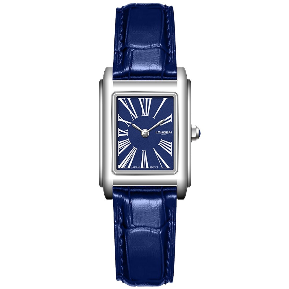 Women's Leather Quartz Watch, 40mm Dial, Alloy Case, 20mm Band, Waterproof