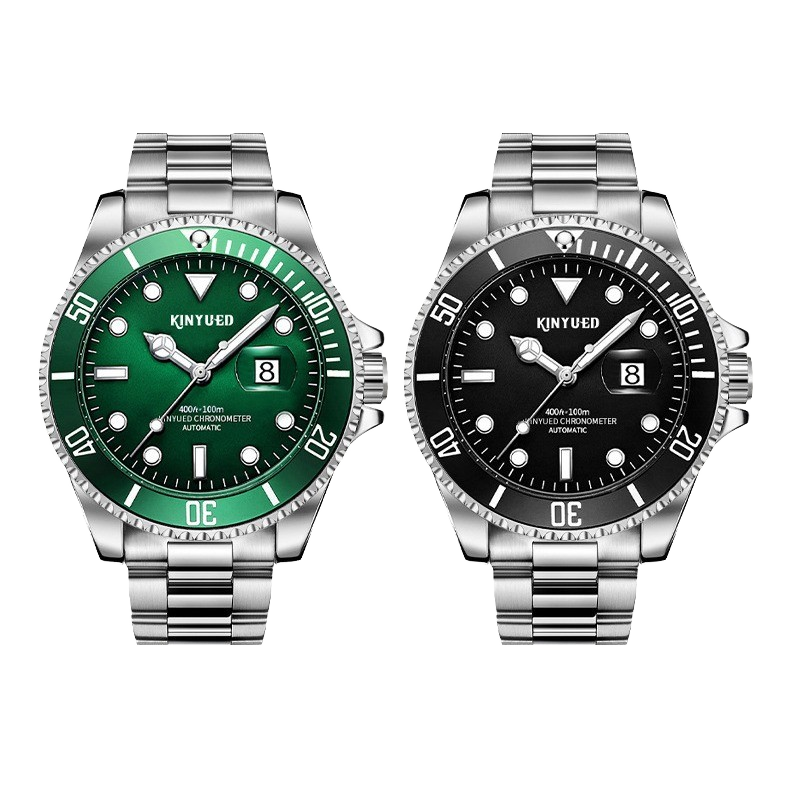 Men's Stainless Steel Automatic Mechanical Watch, Sapphire Crystal, Miyota Movement, 40mm, 2 Styles