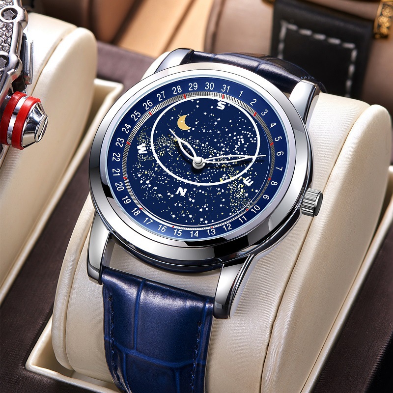 Dynamic Star Men's Luxury Quartz Watch, Date, Luminous, Waterproof, Casual, 42mm, 2 Colors