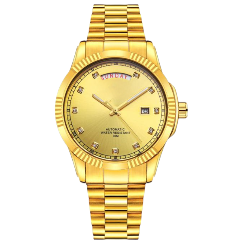 Luxury 42mm Mechanical Watch with Custom Stainless Steel Band, Business Style, Pointer Display, OEM/ODM Fashion Accessory